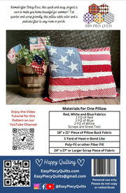 Betsy Quilted Pillow Pattern - Paper Print Vision - Choice Fabrics717337031088