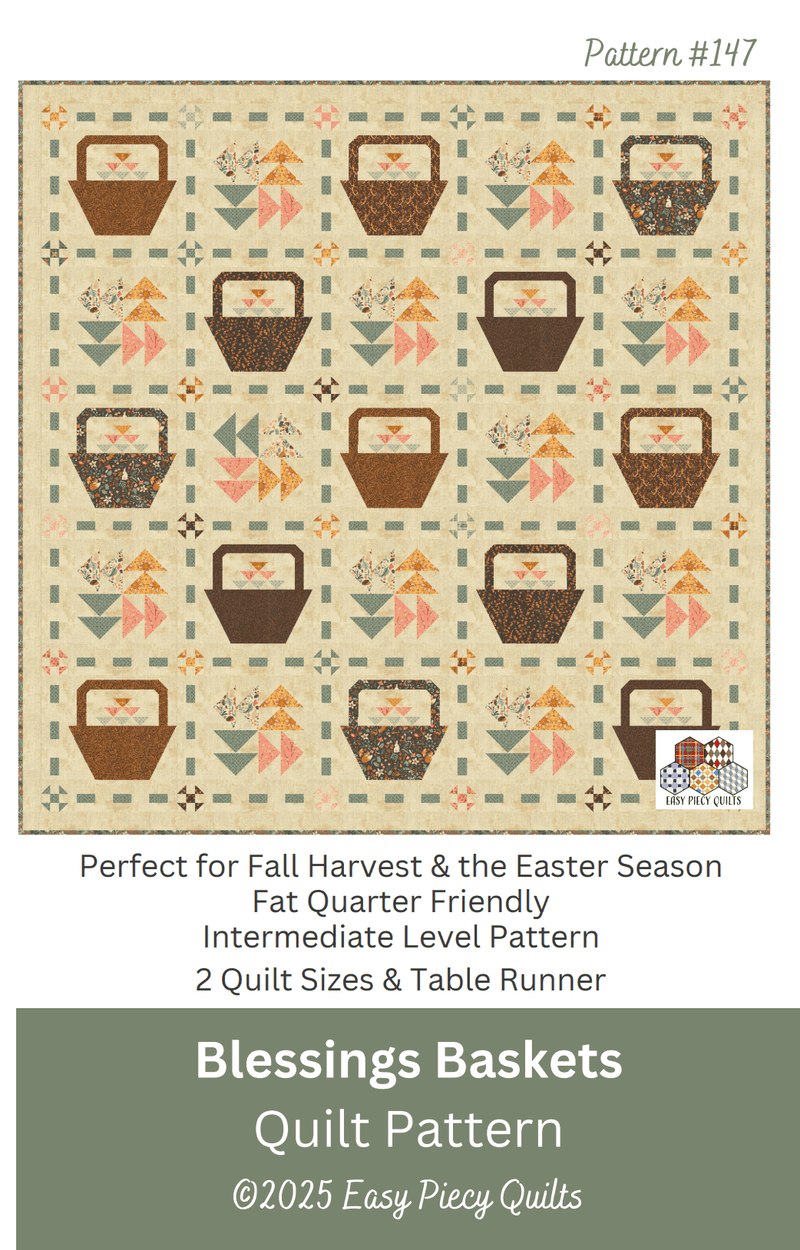 Blessings Baskets Quilt Pattern, Paper Version - Mailed - Choice Fabricssku-45733424988313