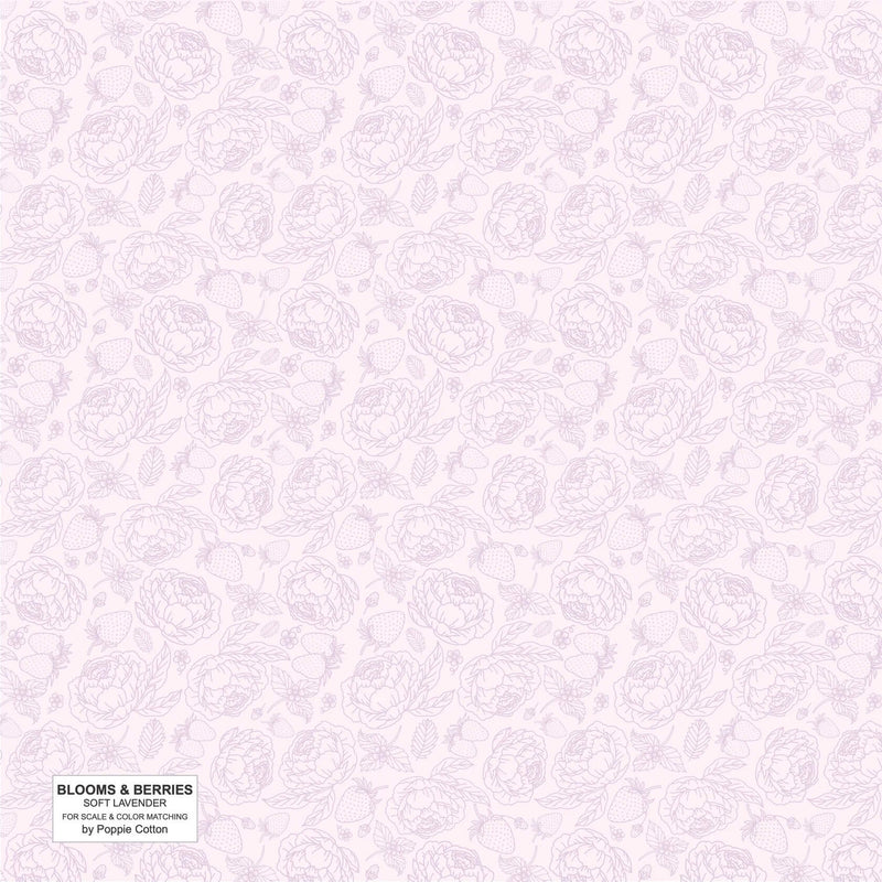 Blooms and Berries - Soft Lavender Purple - Choice FabricsBAB24183
