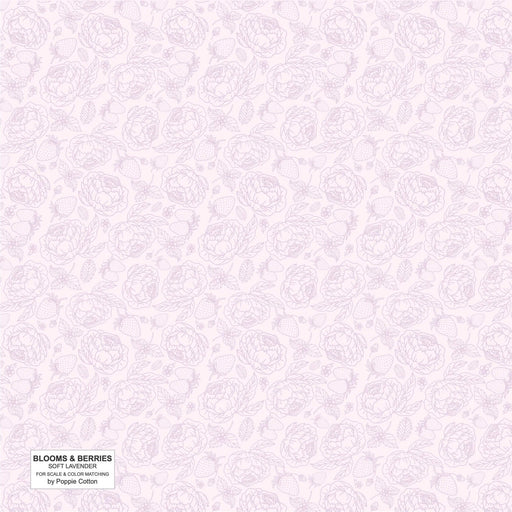 Blooms and Berries - Soft Lavender Purple - Choice FabricsBAB24183