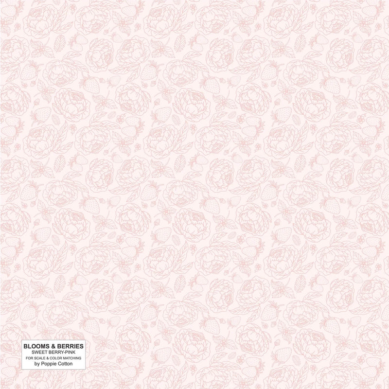 Blooms and Berries - Sweet Berry Pink - Choice FabricsBAB24182