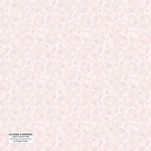 Blooms and Berries - Sweet Berry Pink - Choice FabricsBAB24182