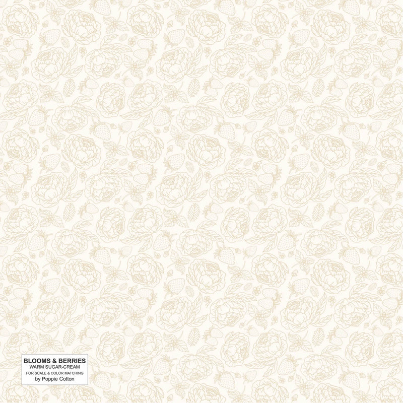 Blooms and Berries - Warm Sugar Cream - Choice FabricsBAB24181