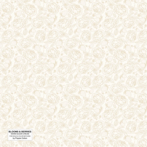 Blooms and Berries - Warm Sugar Cream - Choice FabricsBAB24181