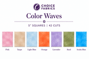 Color Waves - 5x5 Charm Pack - Garden Party (42 Squares) - Choice FabricsWAVES-5X5-1