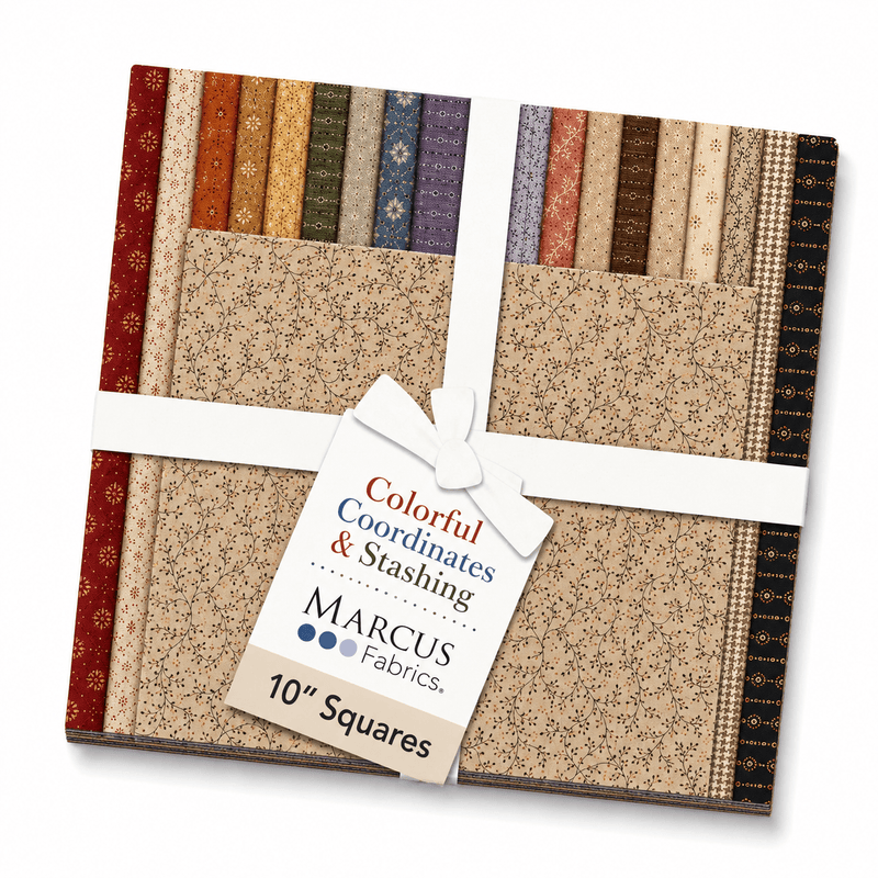 Colorful Coordinates & Stashing by Marcus Fabrics - 10" Squares (42 Cuts) - Choice FabricsR171464D-LAYER