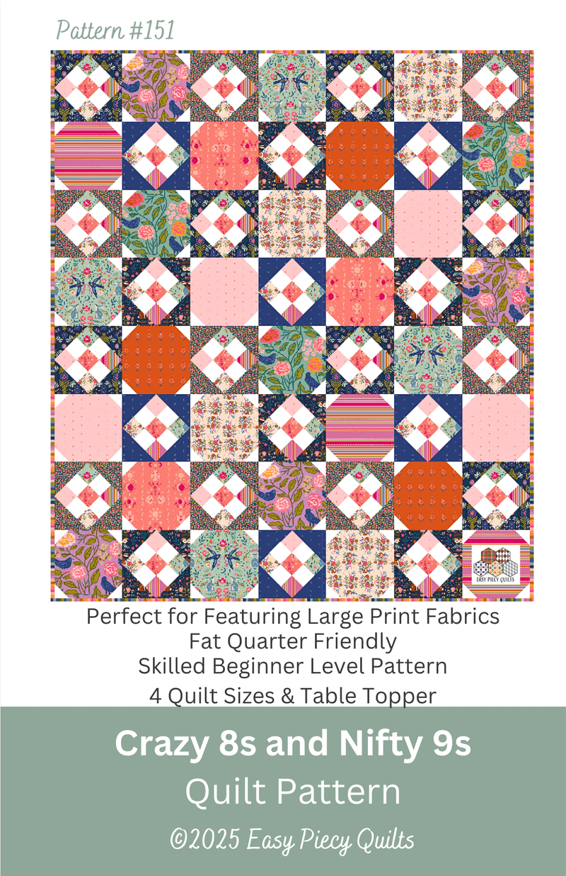 Crazy 8s & Nifty 9s Pattern, Paper Version - Choice Fabrics717337033150