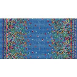 Ethernal Embroidery Border Denim Cotton 44"/45" Fabric Per Yard - Choice FabricsDCX12743-DENI-D