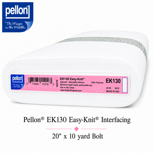 Pellon® EK130 Easy-Knit® Interfacing 20" x 10 yard Bolt (White) - Choice FabricsDSEK130-2010BOLT