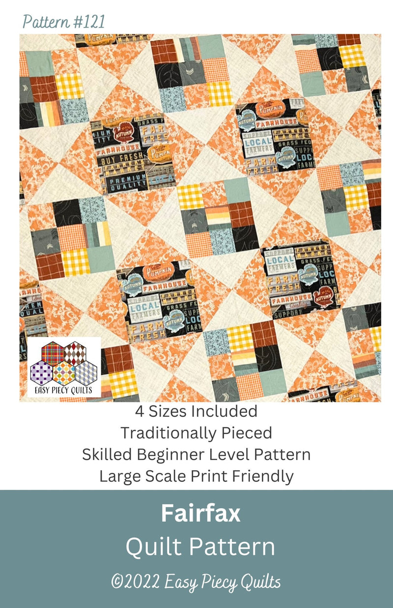 Fairfax Quilt Pattern - Paper Print Version - Choice Fabrics717337030944
