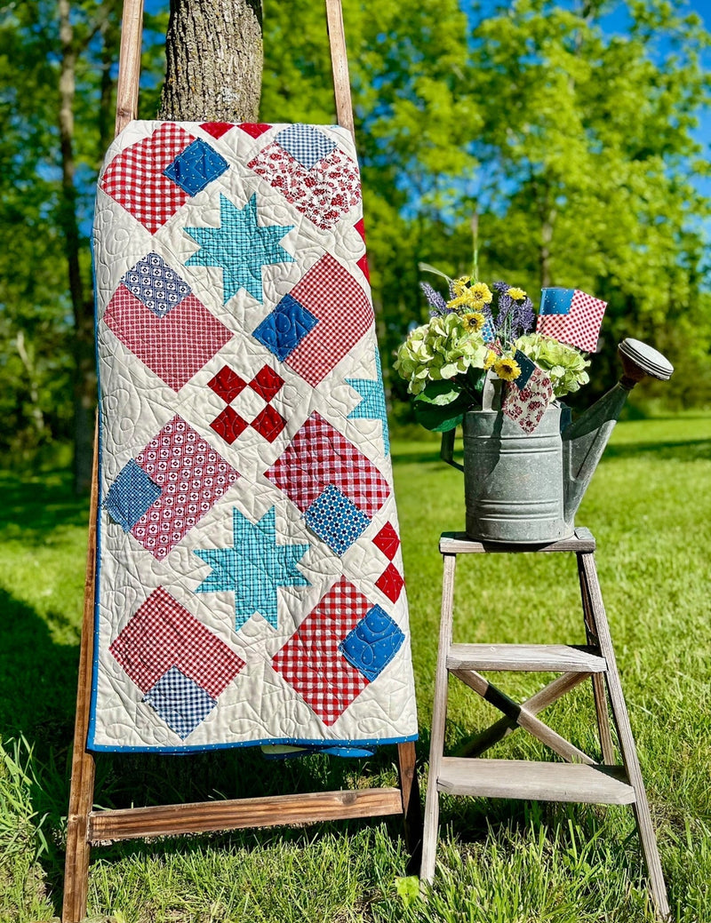 Farmhouse Flags Quilt Pattern - Paper Print Version - Choice Fabrics717337031064