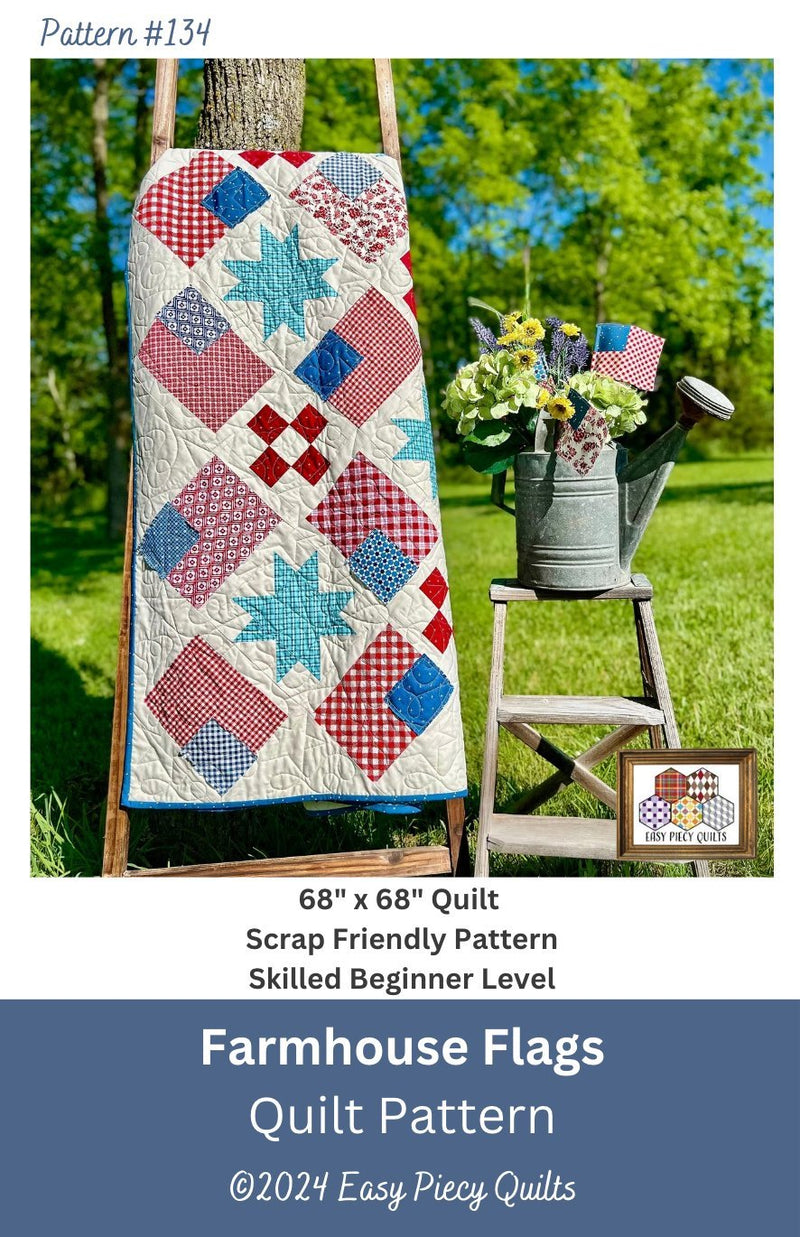 Farmhouse Flags Quilt Pattern - Paper Print Version - Choice Fabrics717337031064