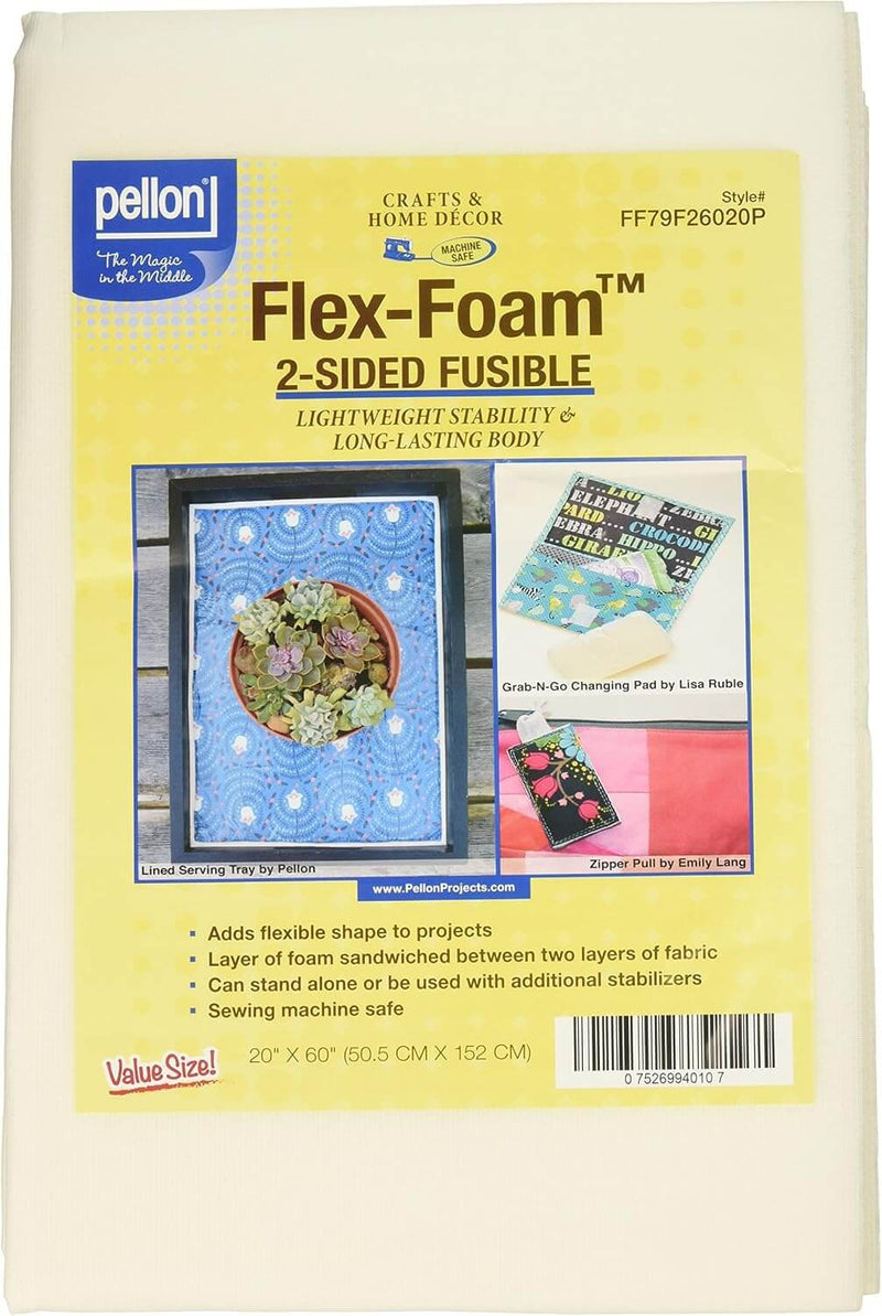 Pellon® 2-Sided Fusible Flex-Foam, 60" x 20" Package - Choice FabricsFF79F26020P