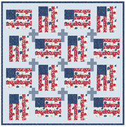 God And Country Quilt Pattern, Flag and Cross Pattern, Paper Print Version - Choice Fabricssku-42880592707737