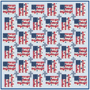 God And Country Quilt Pattern, Flag and Cross Pattern, Paper Print Version - Choice Fabricssku-42880592707737