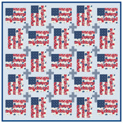God And Country Quilt Pattern, Flag and Cross Pattern, Paper Print Version - Choice Fabricssku-42880592707737