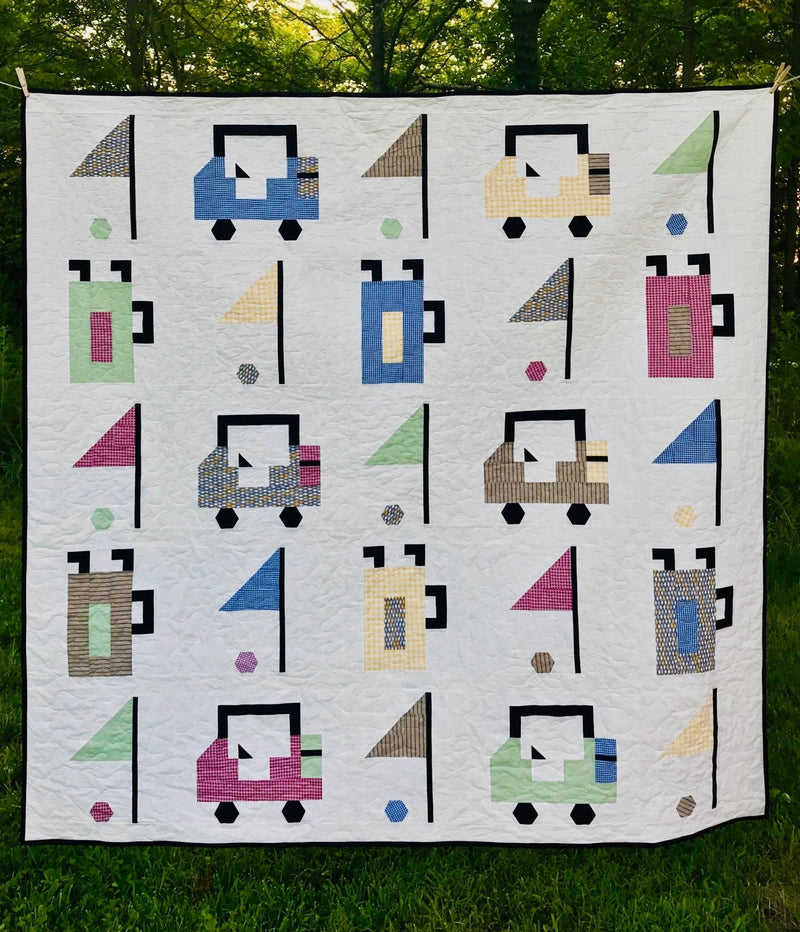 Golf Bags and Flags Quilt Pattern - PRINT PAPER VERSION - Choice Fabricssku-42161366302873