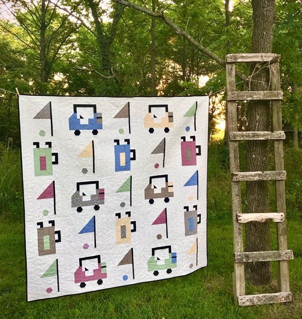 Golf Bags and Flags Quilt Pattern - PRINT PAPER VERSION - Choice Fabricssku-42161366302873