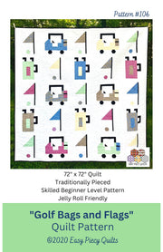Golf Bags and Flags Quilt Pattern - PRINT PAPER VERSION - Choice Fabricssku-42161366302873