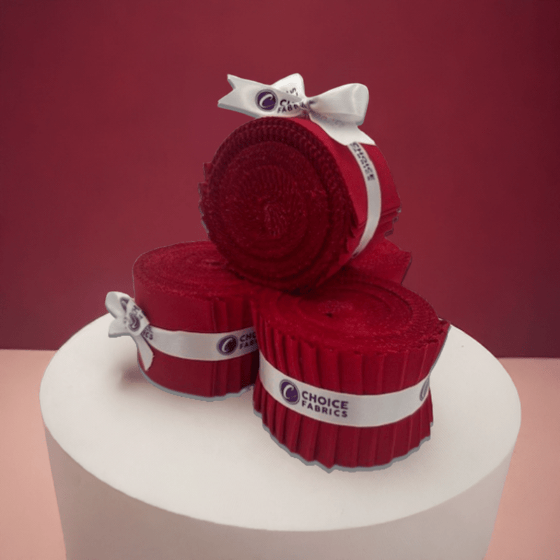 Supreme Solids - 2.5" Roll - Scarlet (20 cuts) - Choice FabricsFE-62278-003