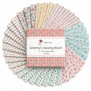 Granny's Sewing Room by Poppie Cotton - 5"x5" Charm Pack (42 Squares) - Choice FabricsGRANNYS-5X5