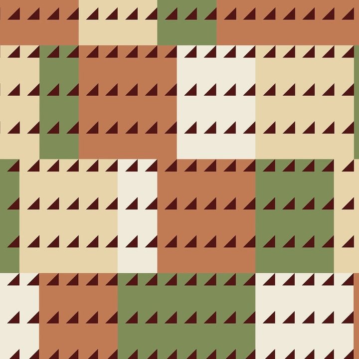 Green and Rust American Bold Imperial Cotton 44/45 Fabric Per Yard - Choice Fabrics228686