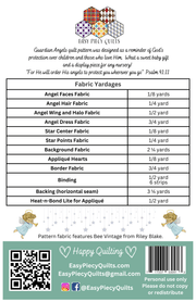 Guardian Angels Quilt Pattern, Paper Print Version Mailed - Choice Fabrics118118