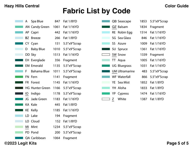 Hazy Hills Central Quilt Kit (CONFETTI)