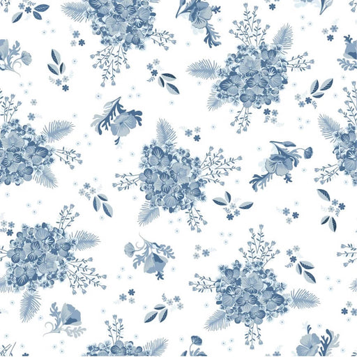 Lakeland Blues - Hydrangeas Light - Choice FabricsLB25813