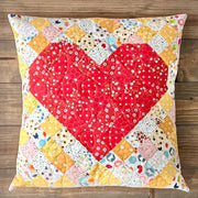I Love You More Heart Quilted Pillow Pattern - Paper Print Version - Choice Fabricssku-45108228391065