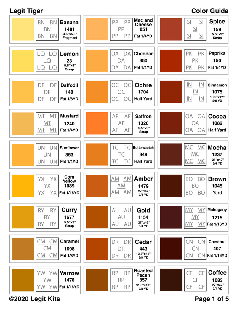 Tiger Quilt Kit