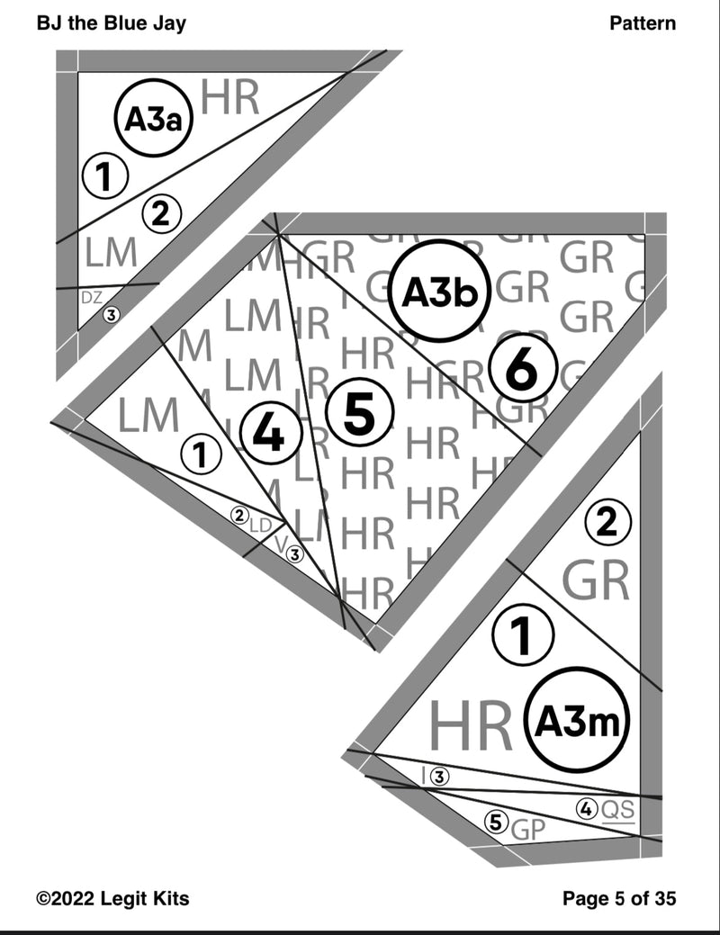 BJ the Blue Jay Quilt Kit