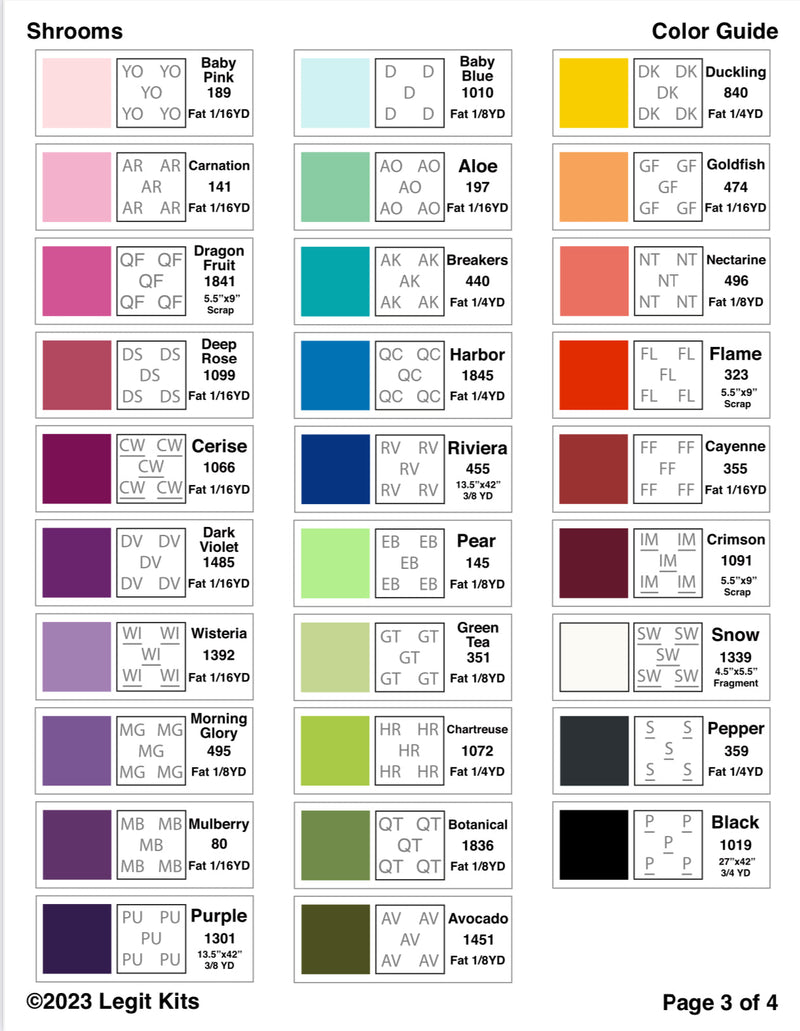 Shrooms Pattern - Choice FabricsPT047