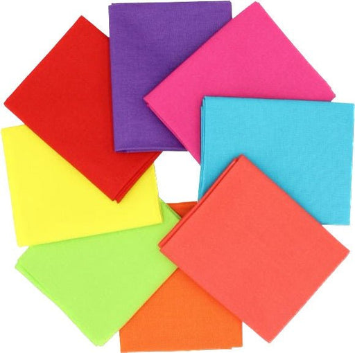 Supreme Solids - Fat Quarter Bundle - 8 pack (Rainbow) - Choice FabricsFQ-62246-001