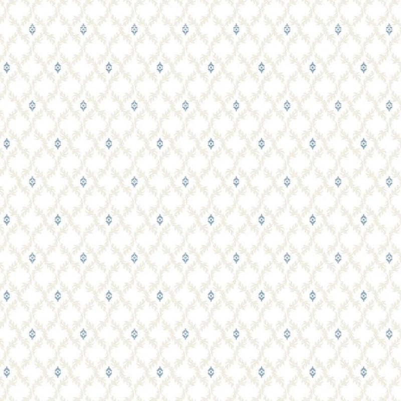 Lakeland Blues - Leafy Diamonds Light - Choice FabricsLB25807