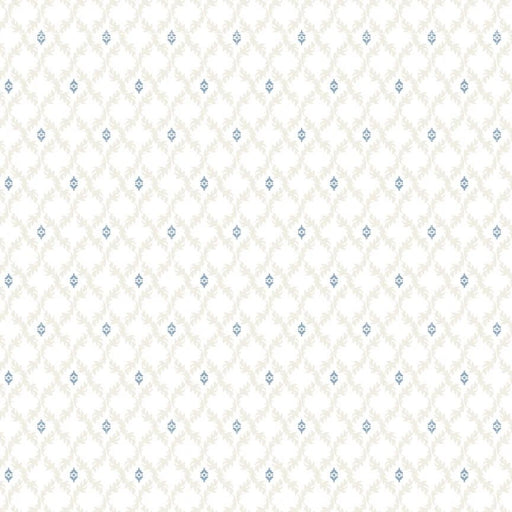 Lakeland Blues - Leafy Diamonds Light - Choice FabricsLB25807