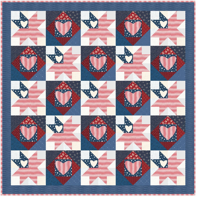 Love of Liberty Quilt Pattern - Paper Print Version, Mailed - Choice Fabricssku-43216118284441