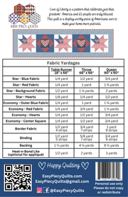 Love of Liberty Quilt Pattern - Paper Print Version, Mailed - Choice Fabricssku-43216118284441