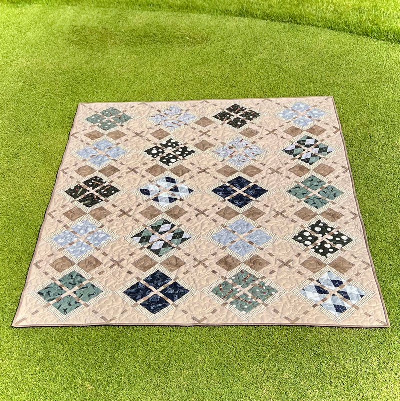 Match Play Argyle Golf Quilt Pattern - Paper Print Version - Choice Fabricssku-45108209418393