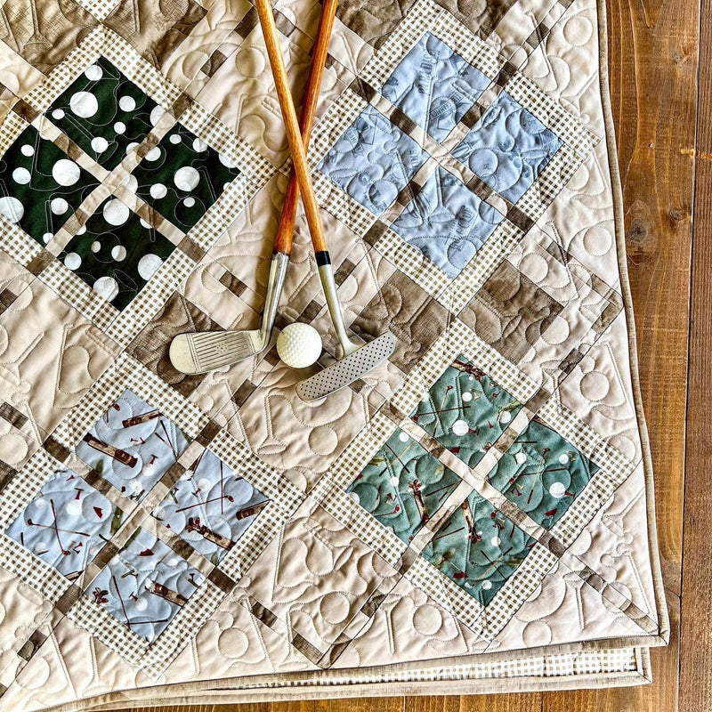 Match Play Argyle Golf Quilt Pattern - Paper Print Version - Choice Fabricssku-45108209418393