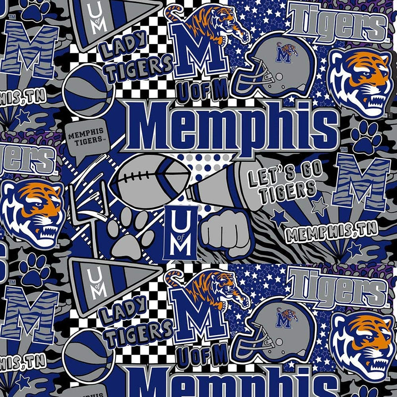 Memphis Tigers - Pop Art - Choice FabricsMEM1165