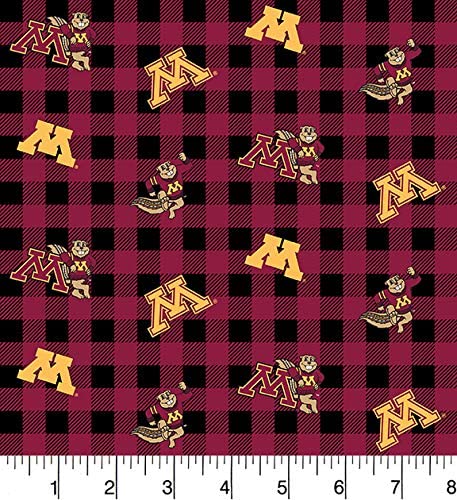 Minnesota Gophers - Buffalo Plaid - Choice FabricsMIN1207