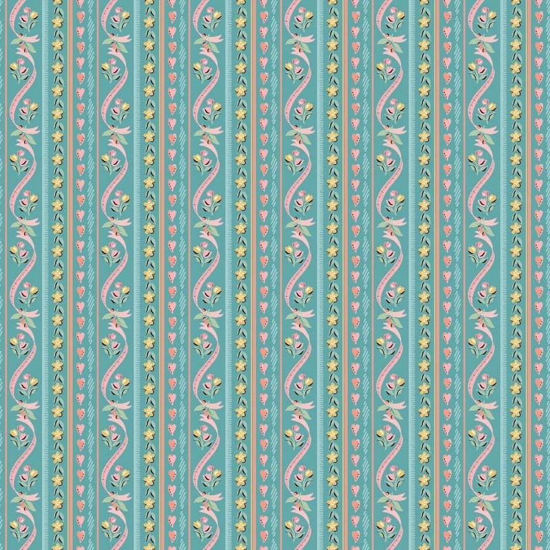 Granny's Sewing Room - Pillow Ticking - Blue - Choice FabricsGS25920