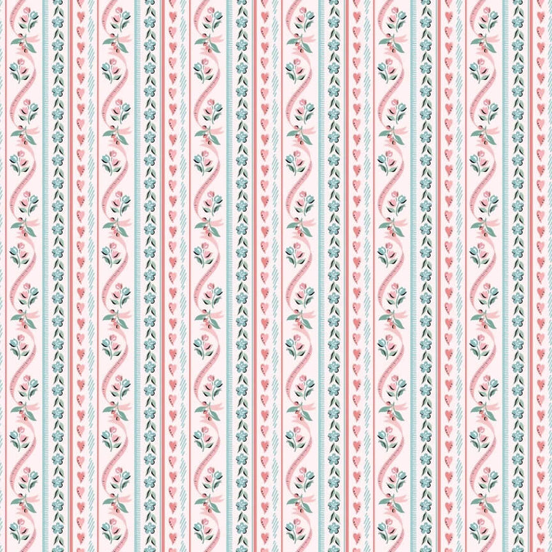 Granny's Sewing Room - Pillow Ticking - Pink - Choice FabricsGS25921