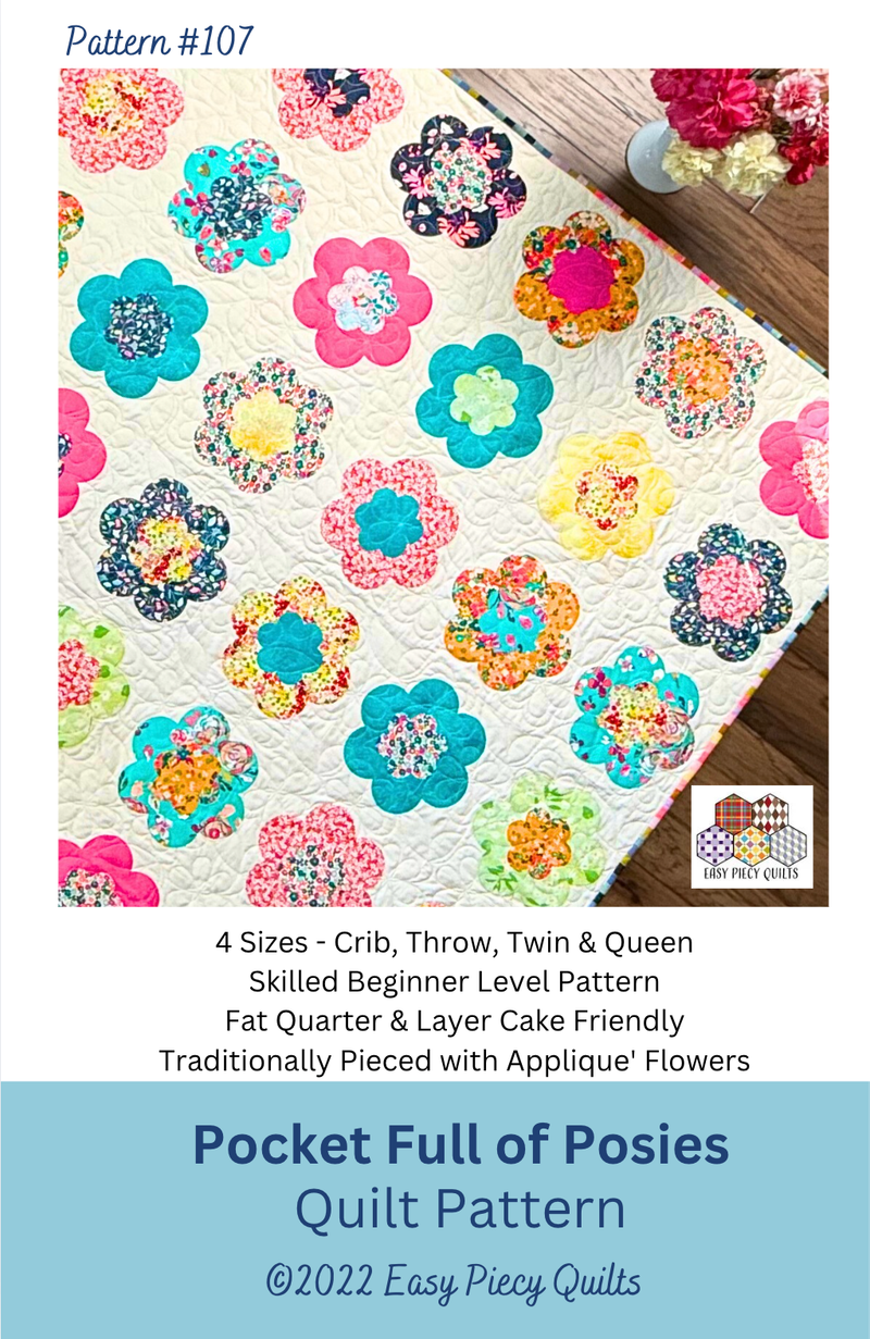 Pocket Full of Posies Quilt - Paper Print Version Mailed - Choice FabricsSKU_1074180768