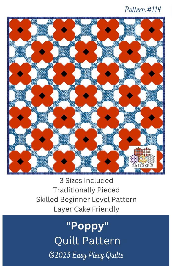 Poppy Quilt Pattern - Paper Print Version, Mailed - Choice Fabricssku-43063284039833