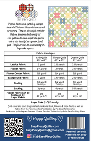 Poppy Quilt Pattern - Paper Print Version, Mailed - Choice Fabricssku-43063284039833