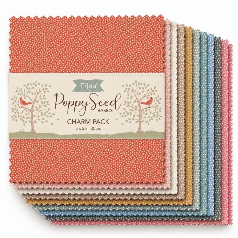 Tilda Poppy Seed 5" Charm Pack (30 Squares) - Choice FabricsTIL300271