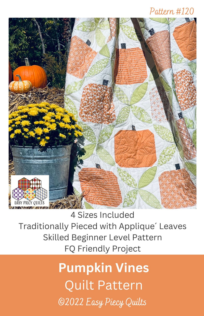Pumpkin Vines Quilt Pattern - Paper Print Version - Choice Fabrics717337030968