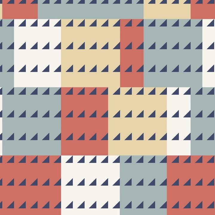 Red and Navy American Bold Imperial Cotton 44/45 Fabric Per Yard - Choice Fabrics228685